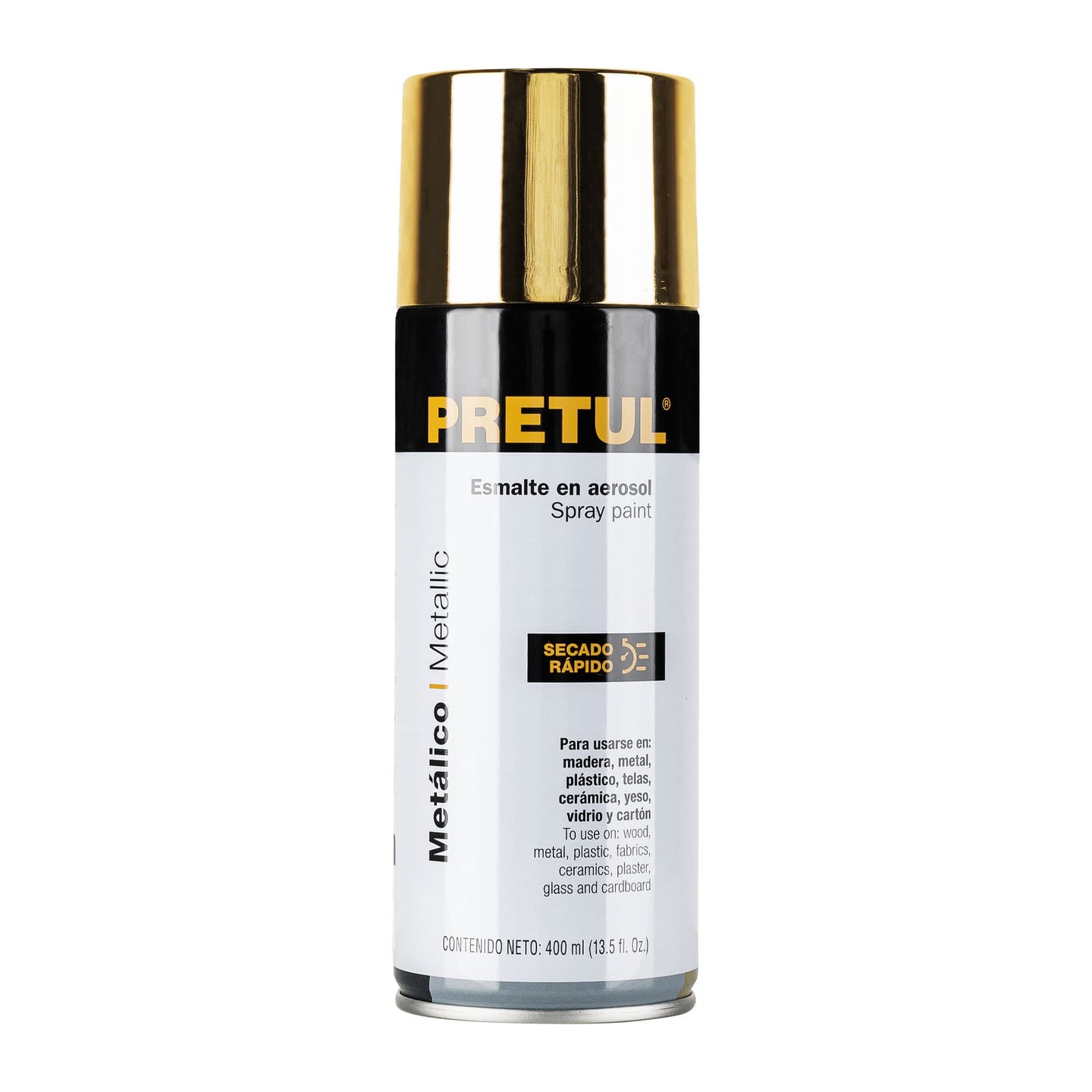PAM-OR-P Pintura en aerosol, metálica, oro, 400 ml, PRETUL