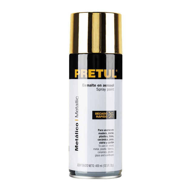 PAM-OR-P Pintura en aerosol, metálica, oro, 400 ml, PRETUL
