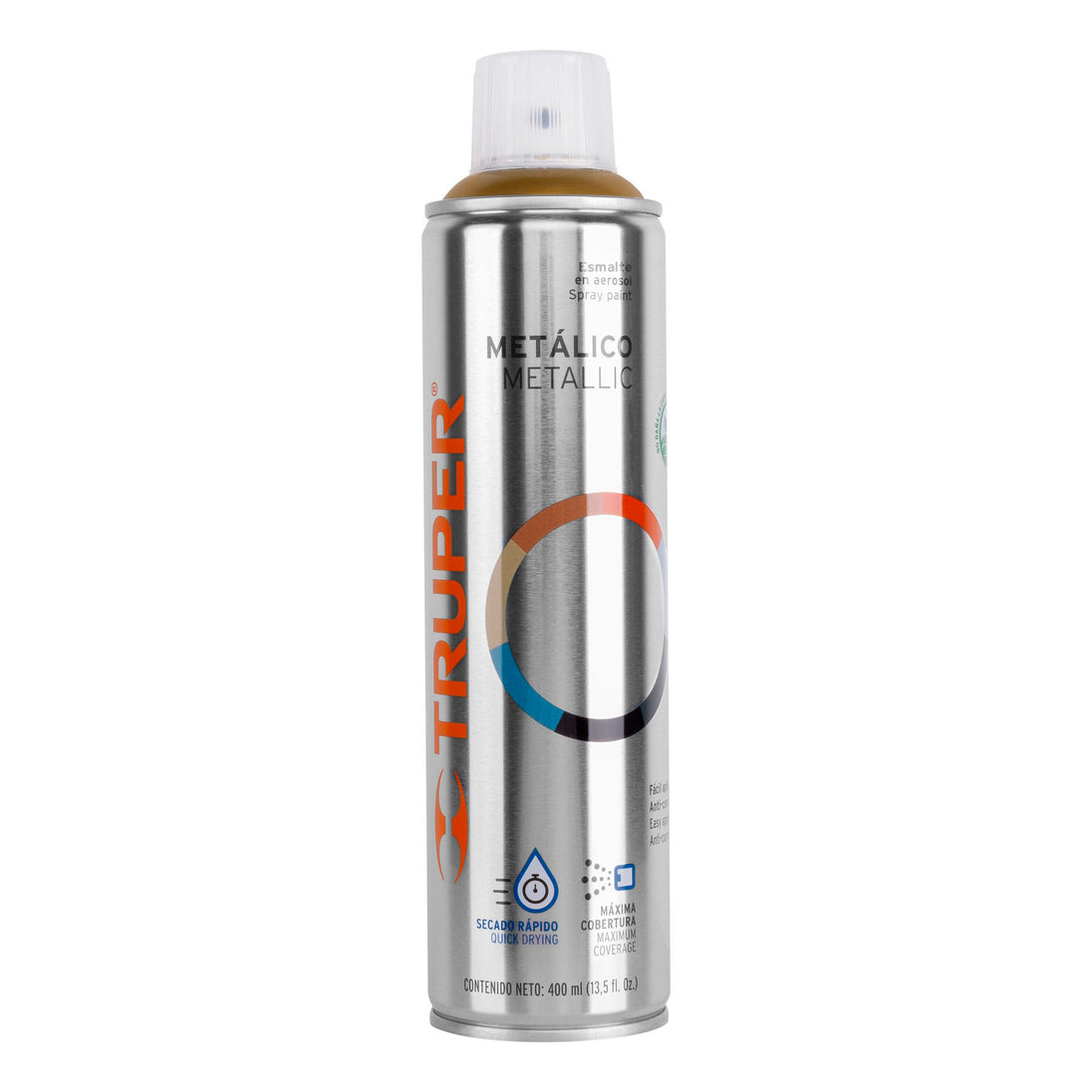 PAM-OR Pintura en aerosol, oro metálico, bote esbelto, 400 ml