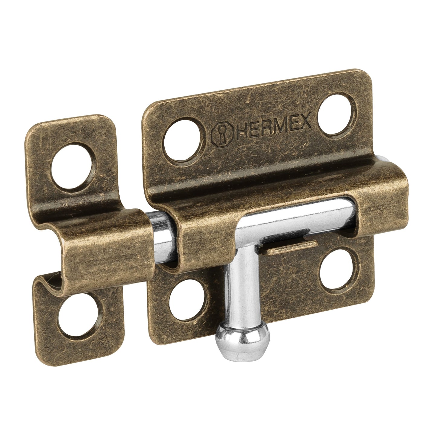 PAS-22 Pasador de barril de acero latón antiguo 2", HERMEX