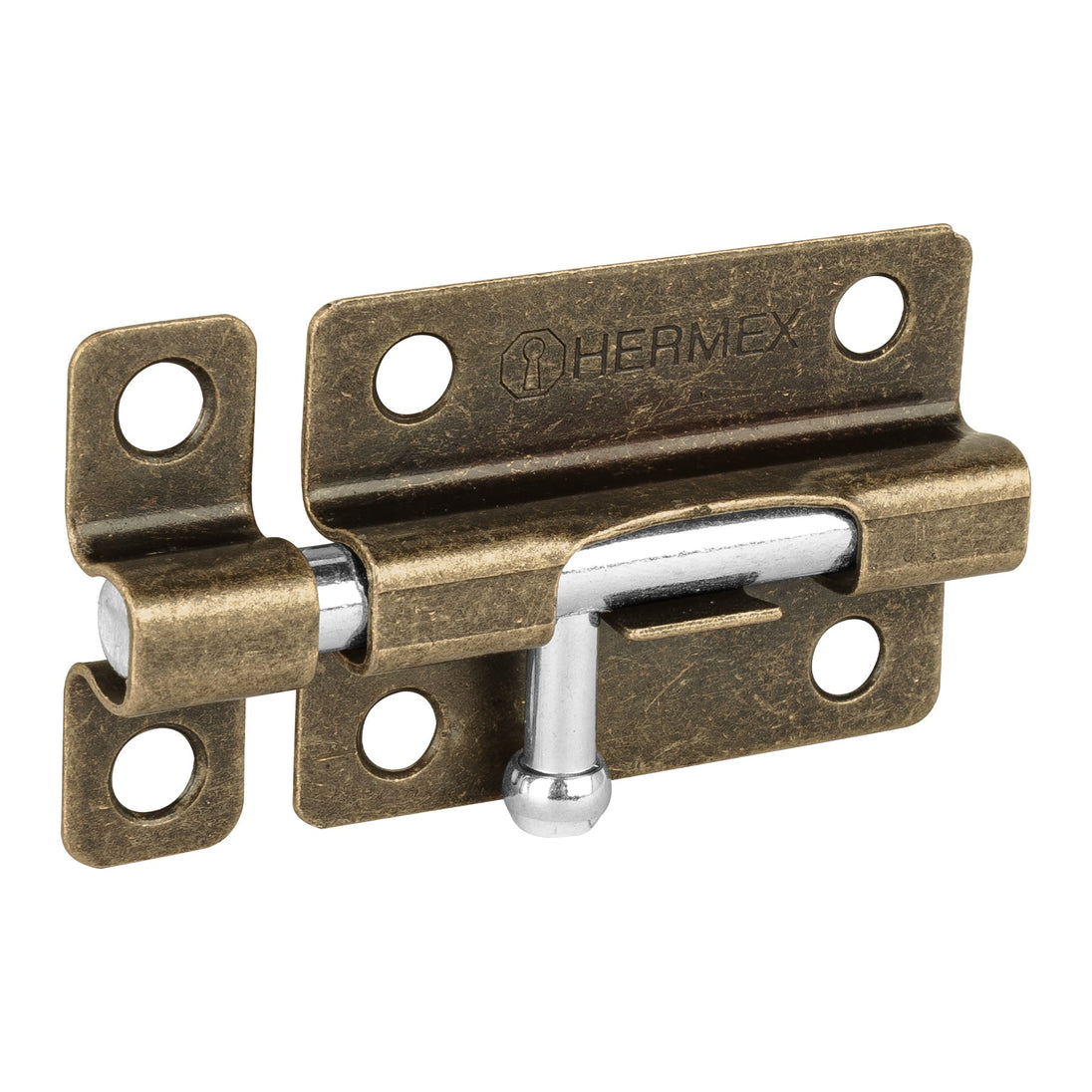 PAS-32 Pasador de barril de acero latón antiguo 3", HERMEX