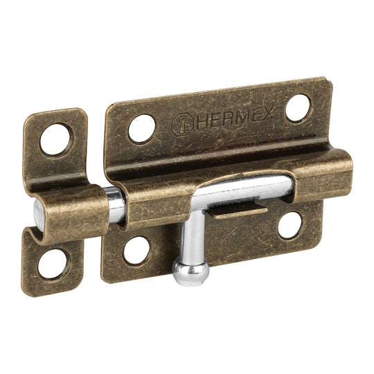 PAS-32 Pasador de barril de acero latón antiguo 3", HERMEX