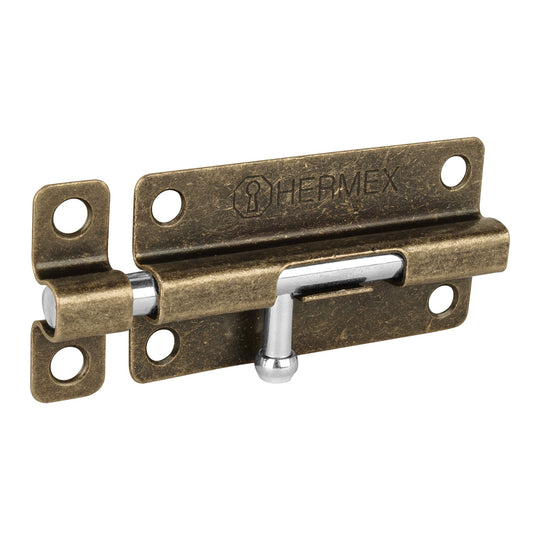 PAS-42 Pasador de barril de acero latón antiguo 4", HERMEX