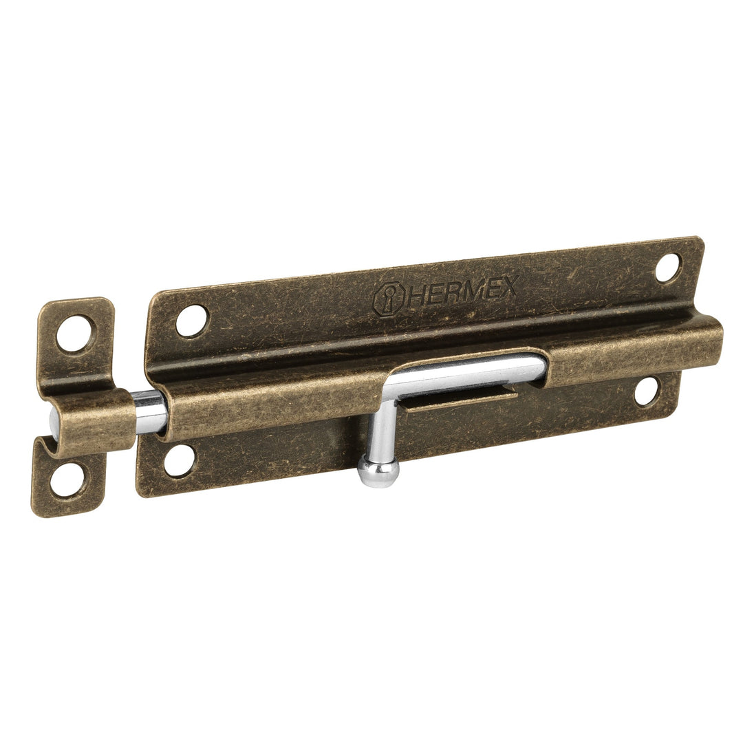 PAS-62 Pasador de barril de acero latón antiguo 6", HERMEX