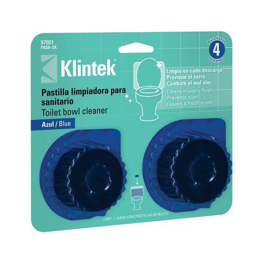 PASA-2A Blíster con 2 pastillas azules desinfectantes para tanque WC