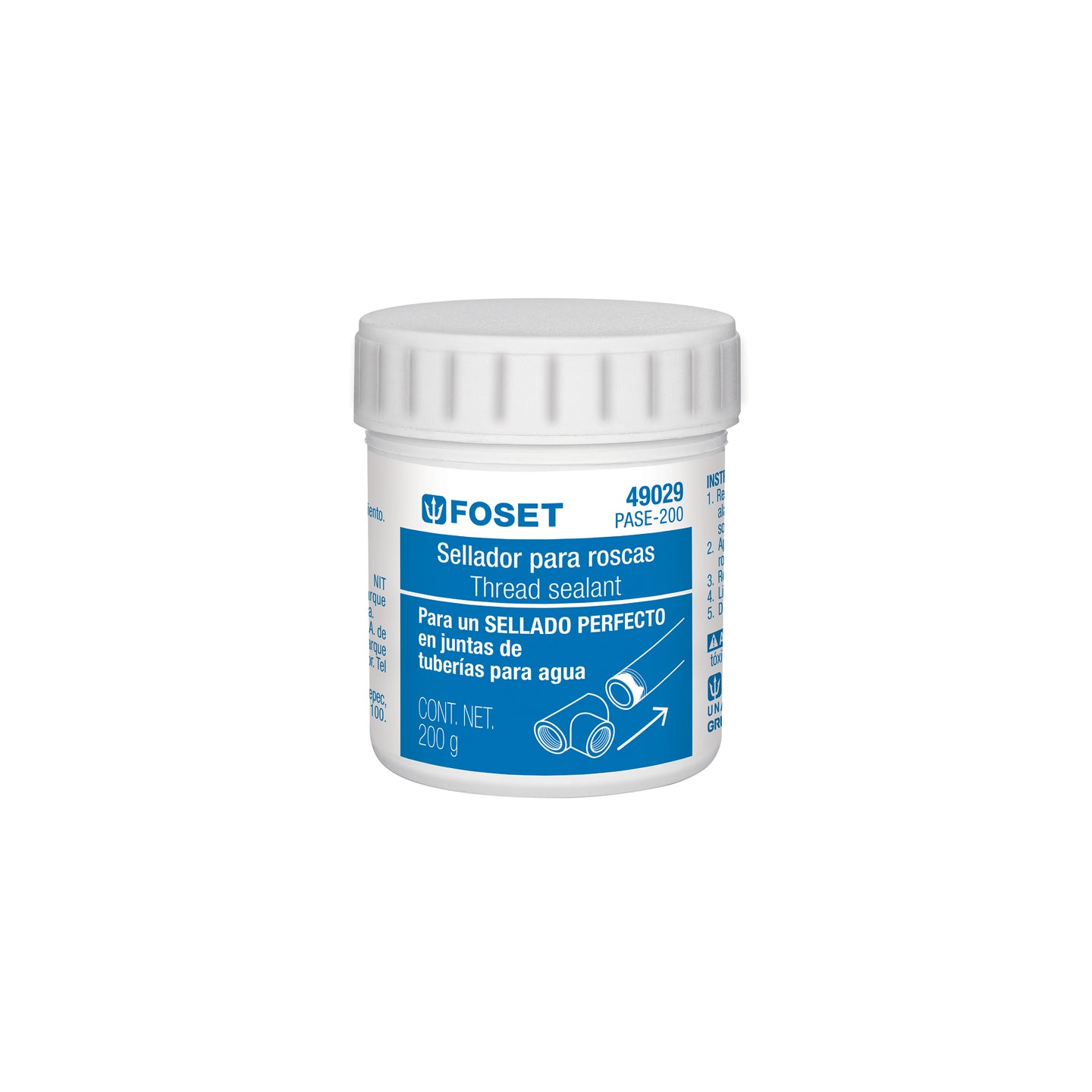 PASE-200 Sellador para roscas, 200g, FOSET