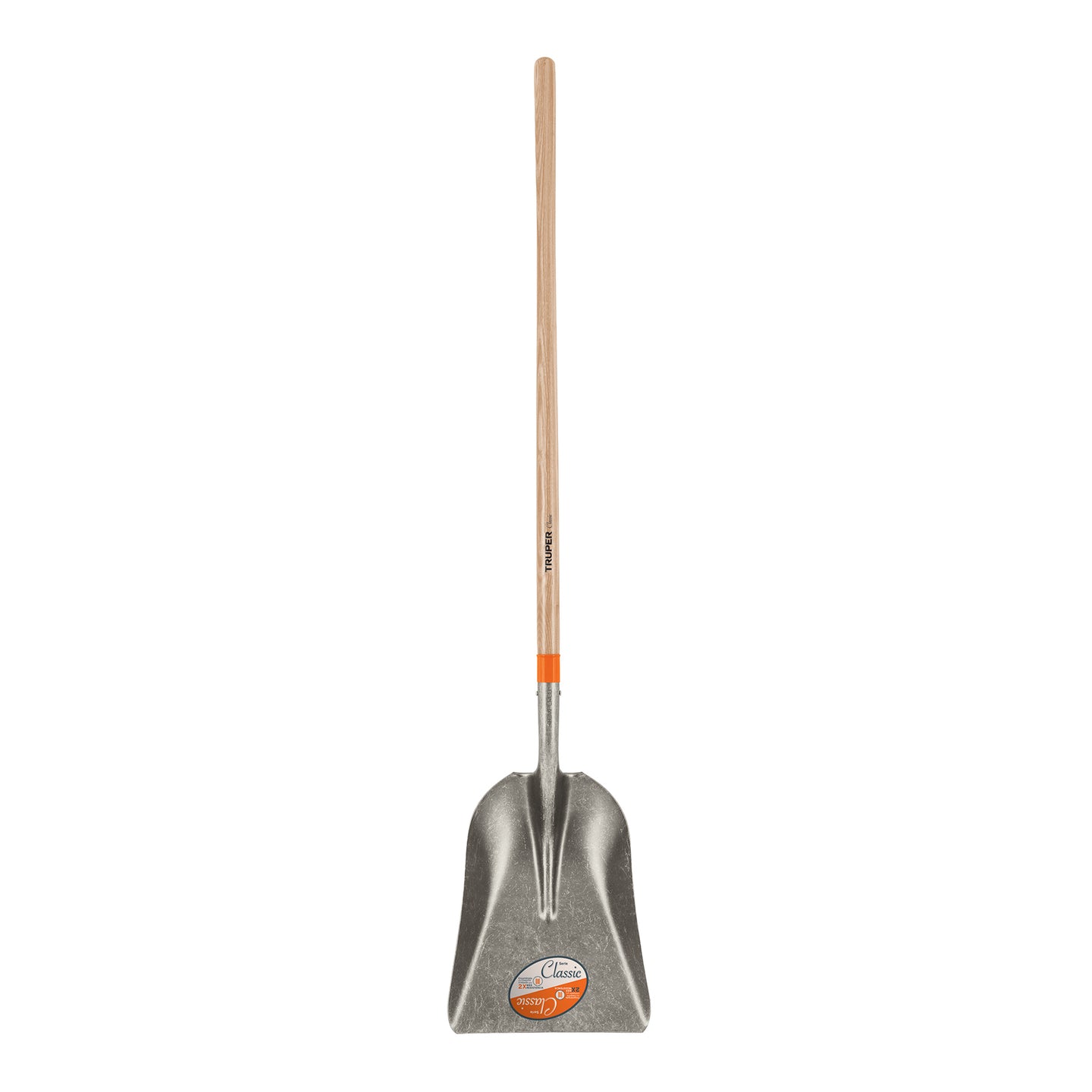 PCAL Pala carbonera Classic, mango largo 49", Truper