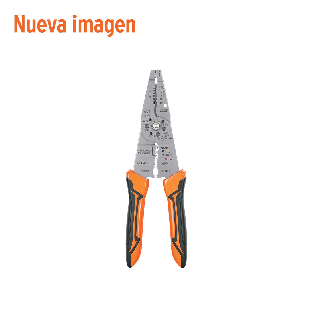PE-CA-8 Pinza 8" pela cables, 24 a 12 AWG, TRUPER