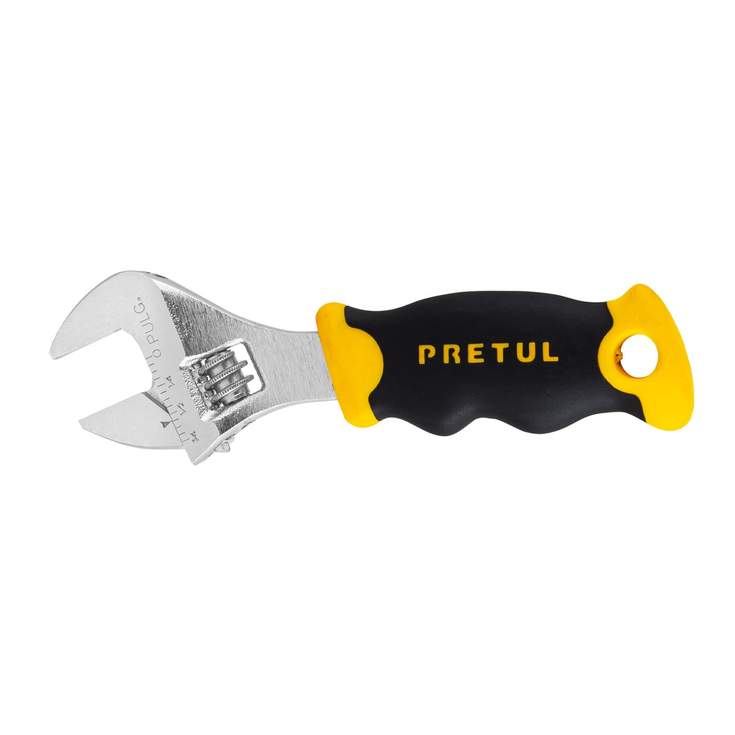 PECO-5P Llave ajustable (perico corto) 5" cromada con grip, Pretul