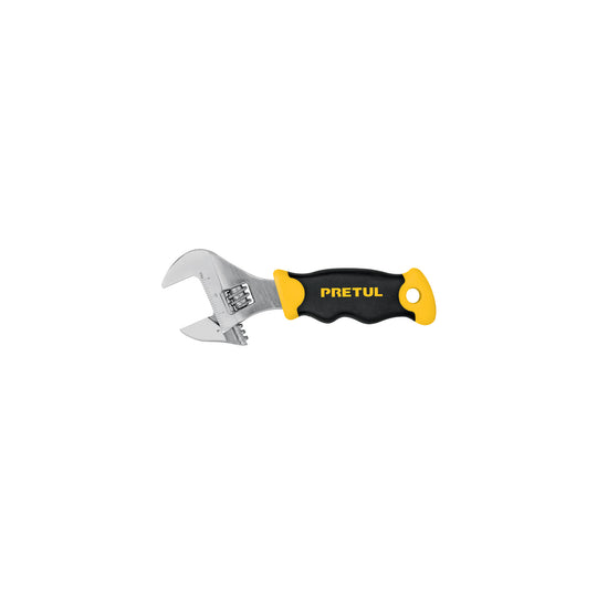 PECO-6P Llave ajustable (perico corto) 6" cromada con grip, Pretul