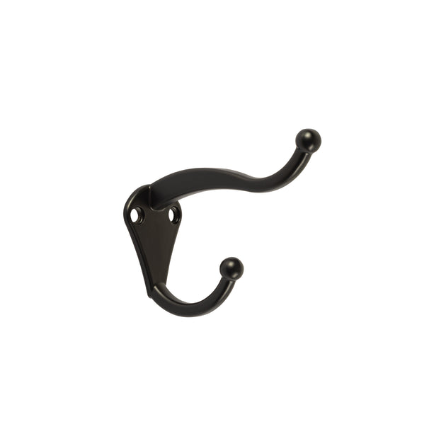 PEPU-36 Gancho tipo perchero sombrero y abrigo, 4cm, negro, HERMEX