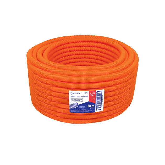 PF-3/4 Metro de poliducto 3/4" corrugado flex. s/guía, rollo 50 m