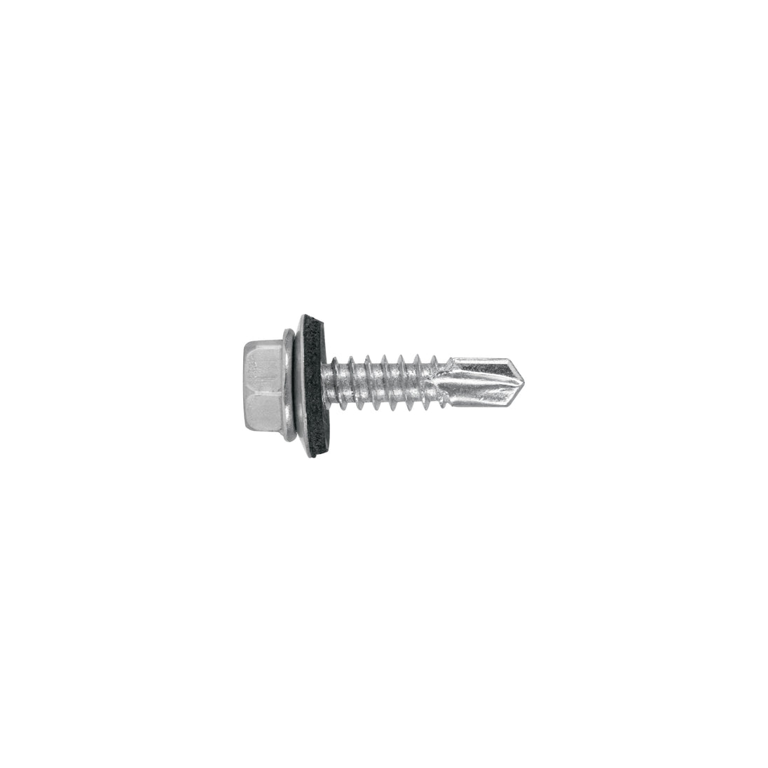 PIBR-1R 100 pijas #14 x 1" hexagonal, punta broca con rondana