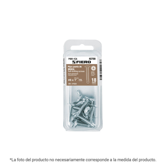 PIBR-2CA Blíster con 10 pijas cabeza cruz, punta broca 2", FIERO