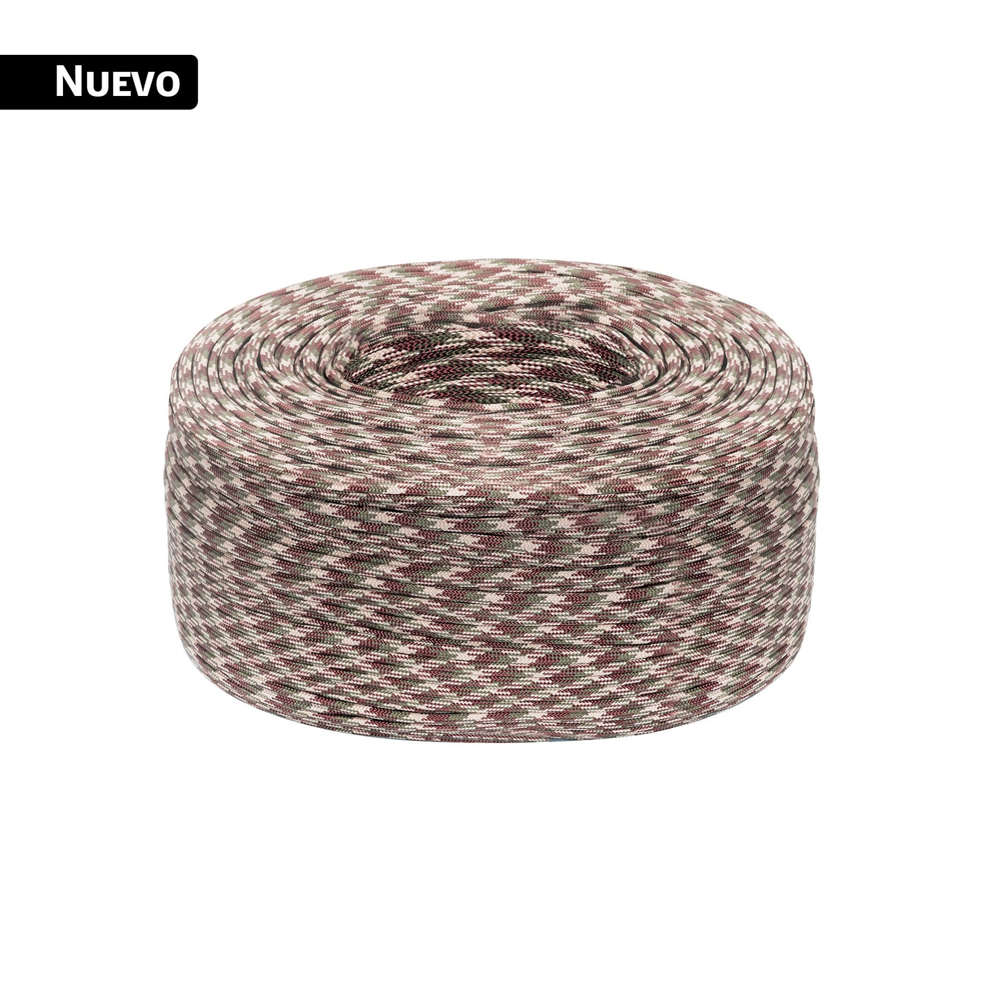 PIO-41KNC Piola de nylon paracord de 4mm, rollo, camo, 1kg, FIERO