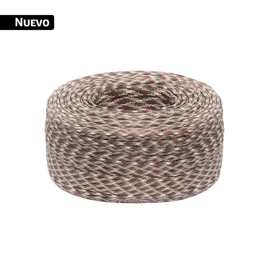PIO-41KNC Piola de nylon paracord de 4mm, rollo, camo, 1kg, FIERO