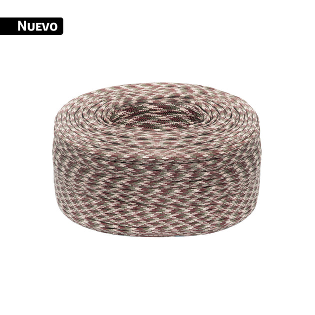 PIO-41KNC Piola de nylon paracord de 4mm, rollo, camo, 1kg, FIERO
