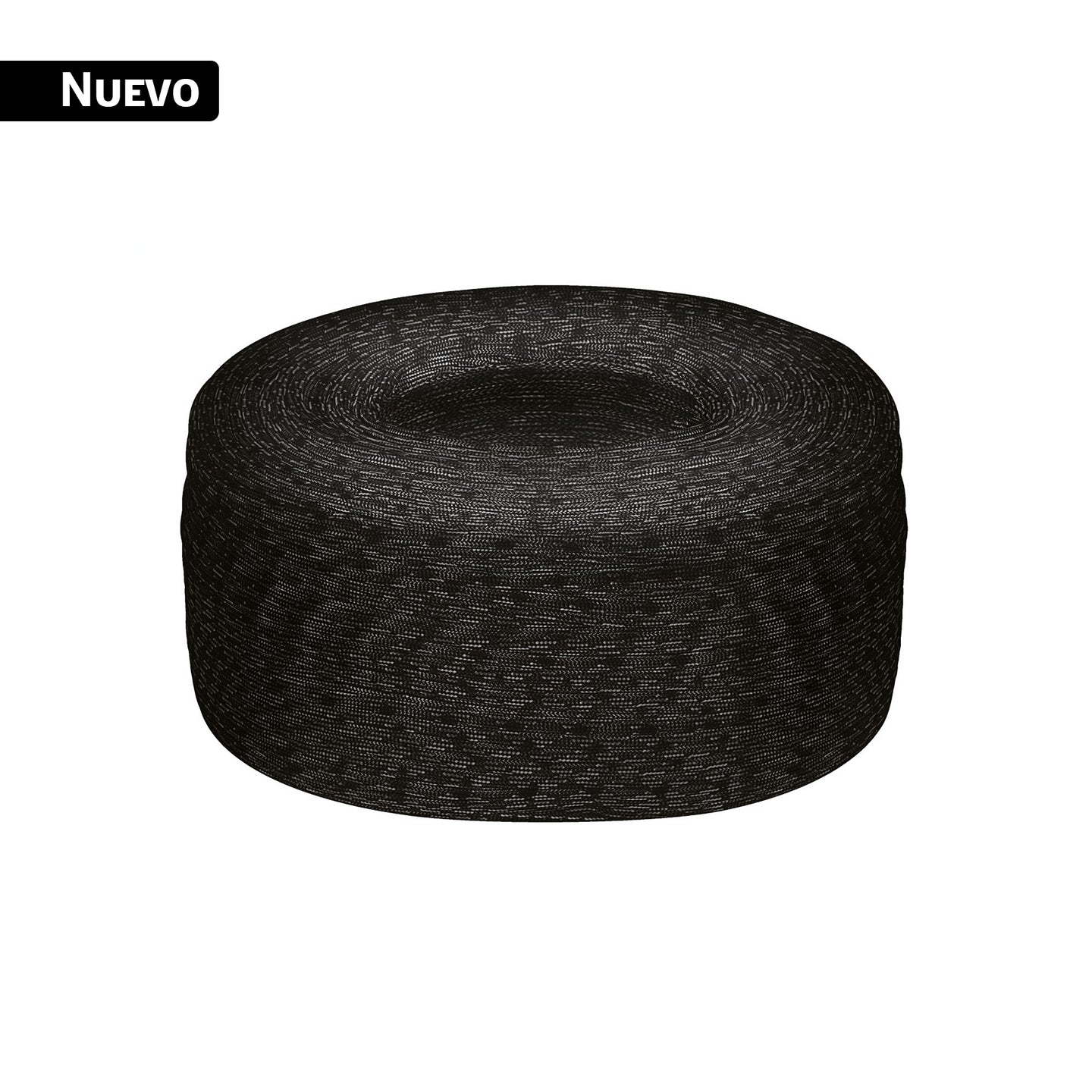PIO-41KNN Piola de nylon paracord de 4mm, rollo, negro, 1kg, FIERO