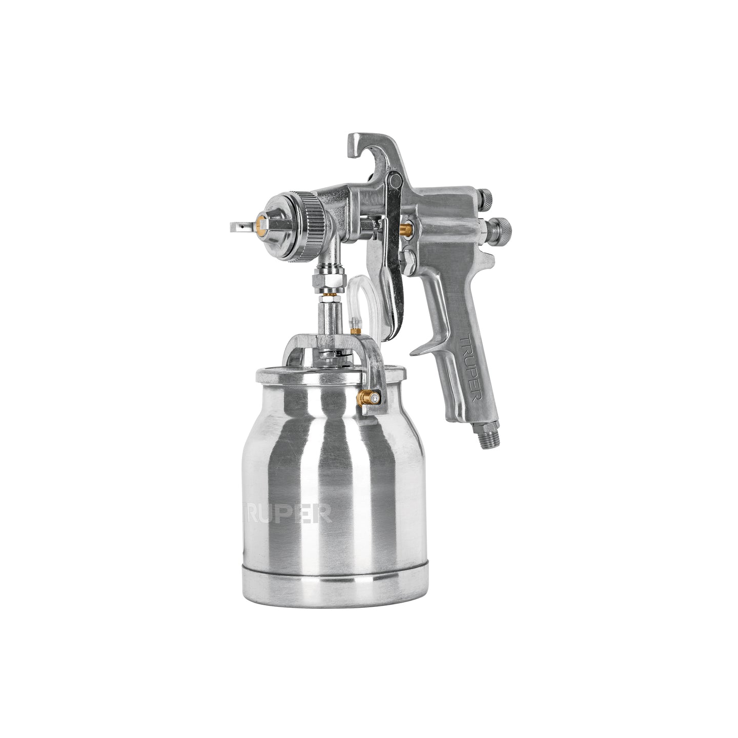 PIPI-310 Pistola p/pintar succión HVHP vaso alum, 1.8mm, 2 vál Truper