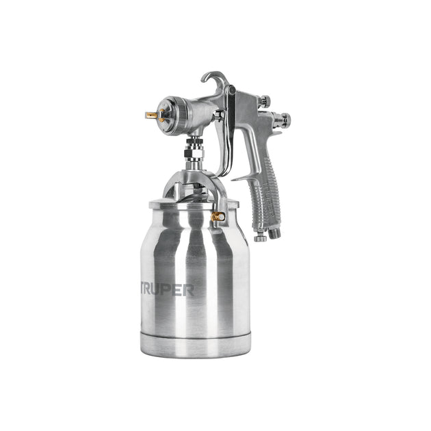 PIPI-330 Pistola p/pintar succión HVLP vaso aluminio, 1.4 mm, Truper