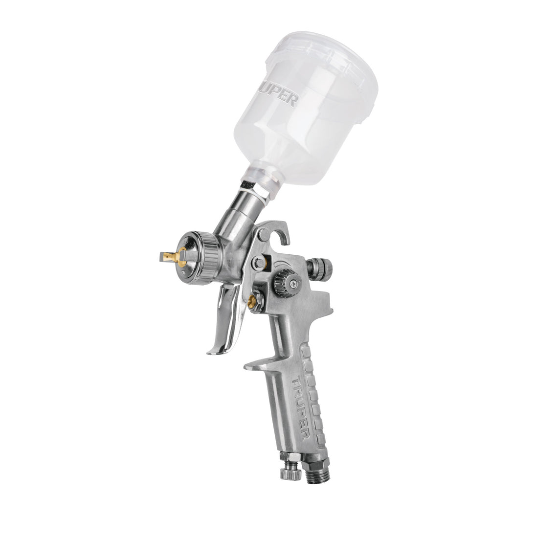 PIPI-410 Pistola p/retoque gravedad HVLP vaso plástico, 1 mm, Truper