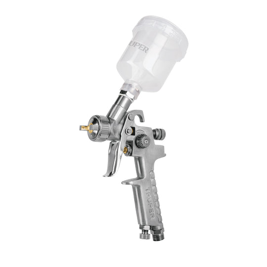 PIPI-410 Pistola p/retoque gravedad HVLP vaso plástico, 1 mm, Truper