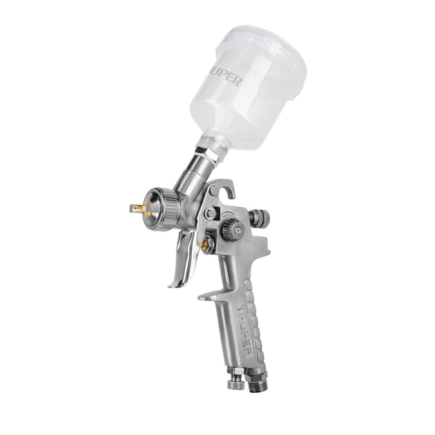 PIPI-410 Pistola p/retoque gravedad HVLP vaso plástico, 1 mm, Truper