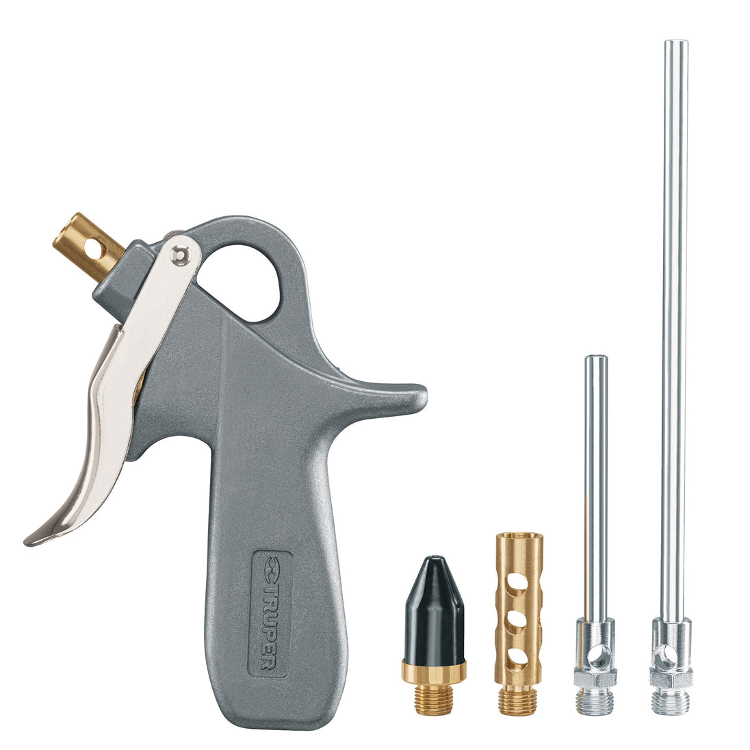 PISO-5X Pistola de aluminio para sopletear, 5 boquillas, TRUPER