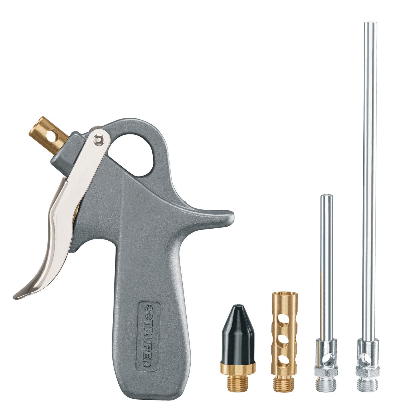 PISO-5X Pistola de aluminio para sopletear, 5 boquillas, TRUPER