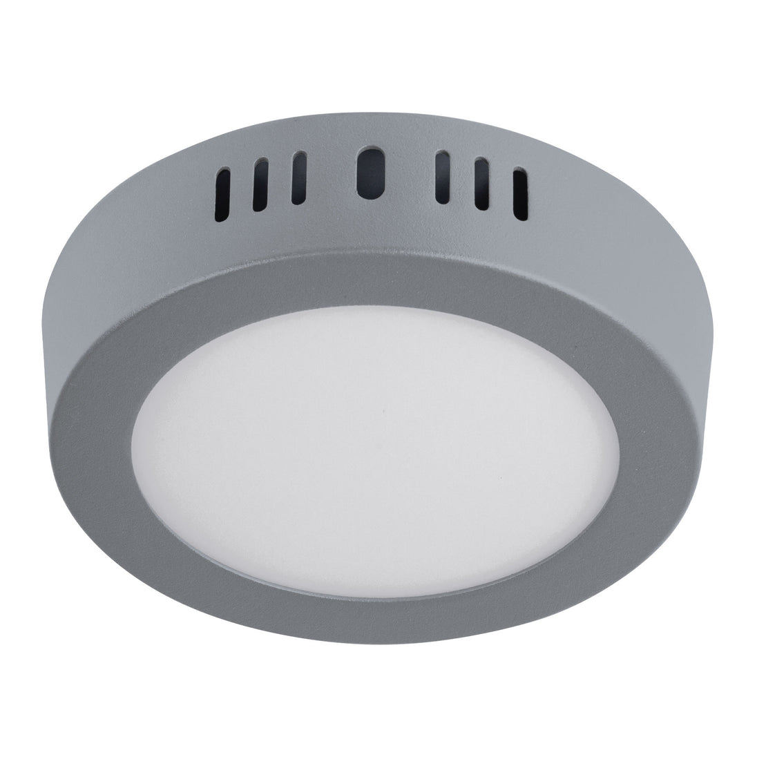 PLA-214L Luminario LED plafón 6W 6500K, redondo, gris, VOLTECK