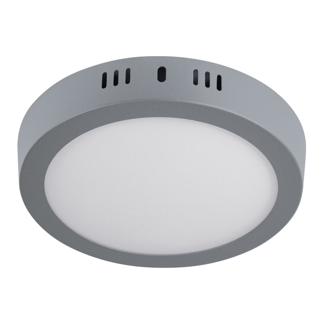 PLA-215L Luminario LED plafón 12W 6500K, redondo, gris, VOLTECK