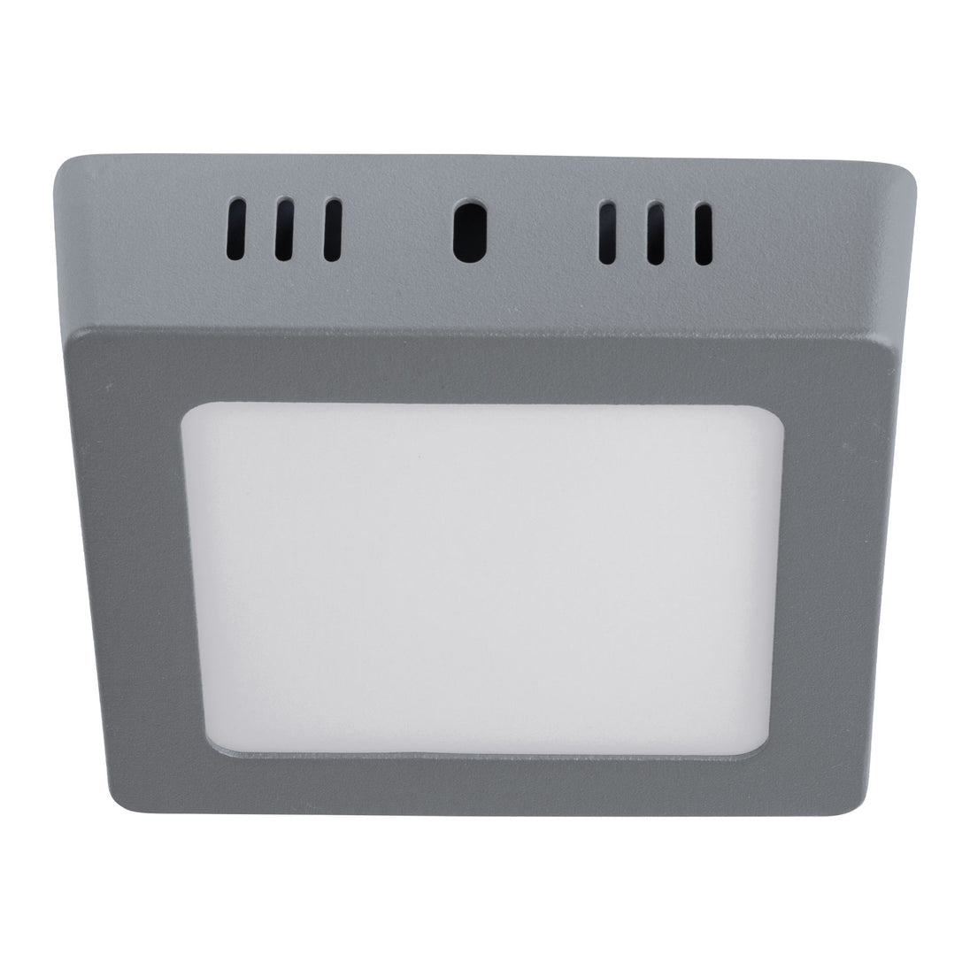 PLA-218L Luminario LED plafón 6W 6500K, cuadrado, gris, VOLTECK
