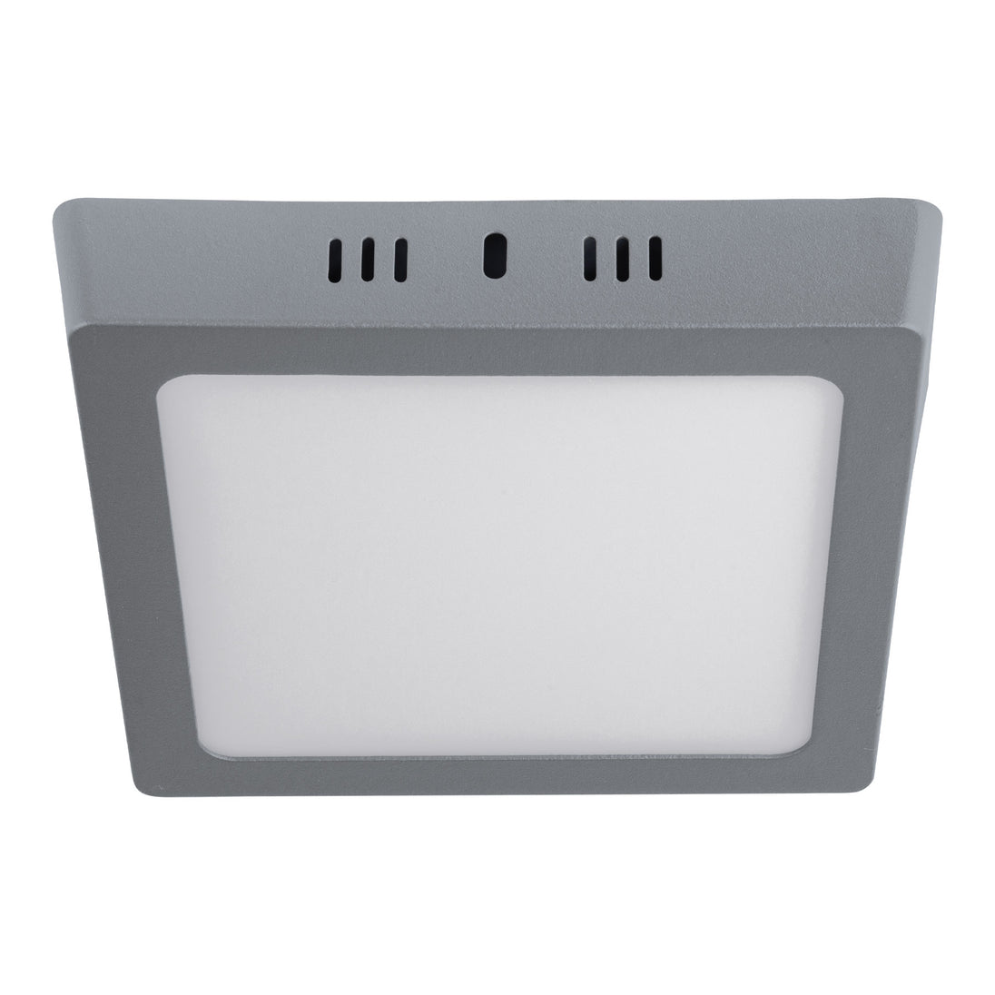 PLA-219L Luminario LED plafón 12W 6500K, cuadrado, gris, VOLTECK