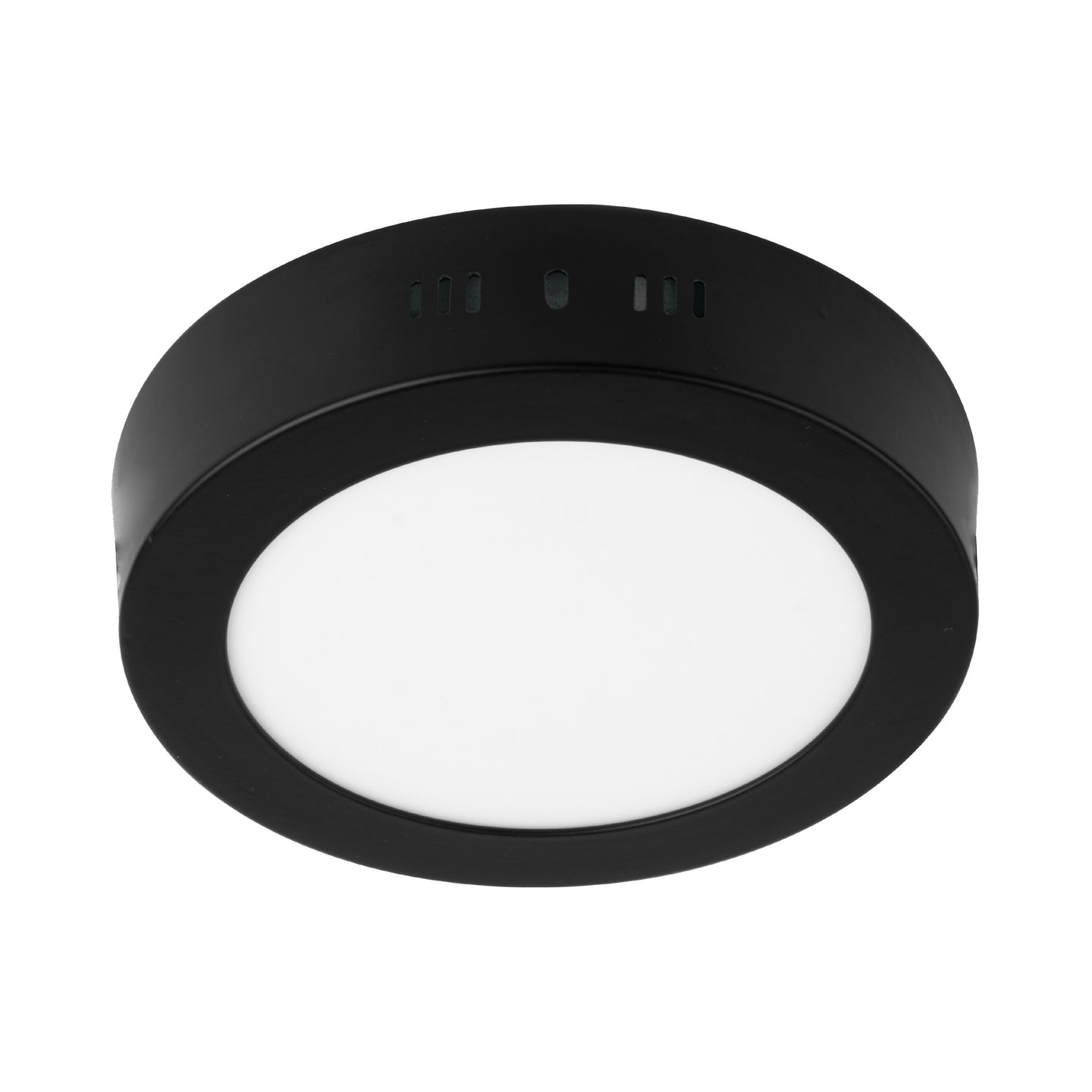 PLA-223L Luminario LED plafón 6W 6500K, redondo, negro, VOLTECK