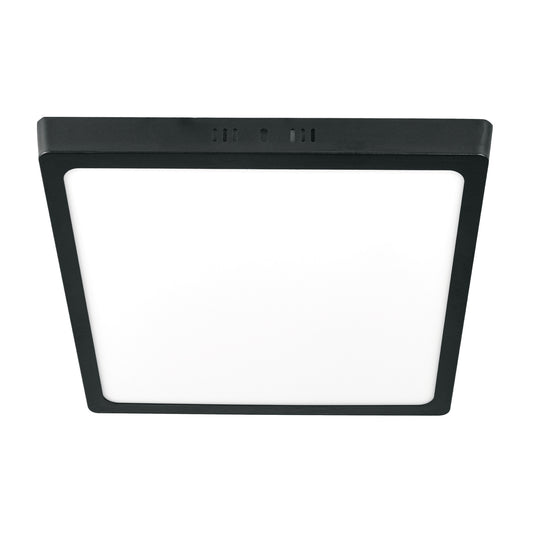 PLA-233L Luminario LED plafón 24W 6500K, cuadrado, negro, VOLTECK