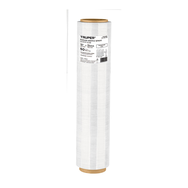 PLYO-18 Rollo de 244m película plástica transparente playo 18" cal50