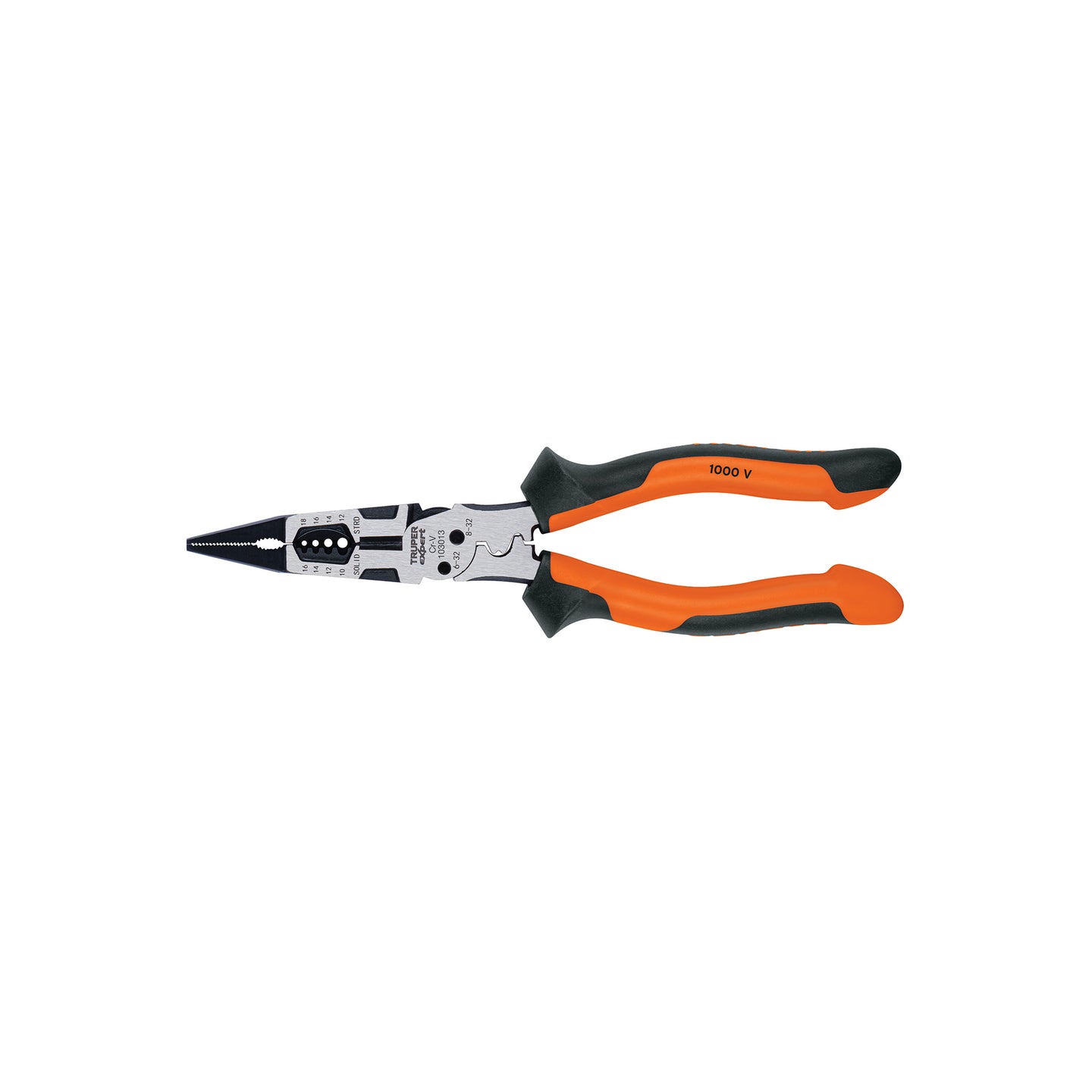 PMU-8PX Pinza multiuso 8" punta larga, comfort grip, Truper expert