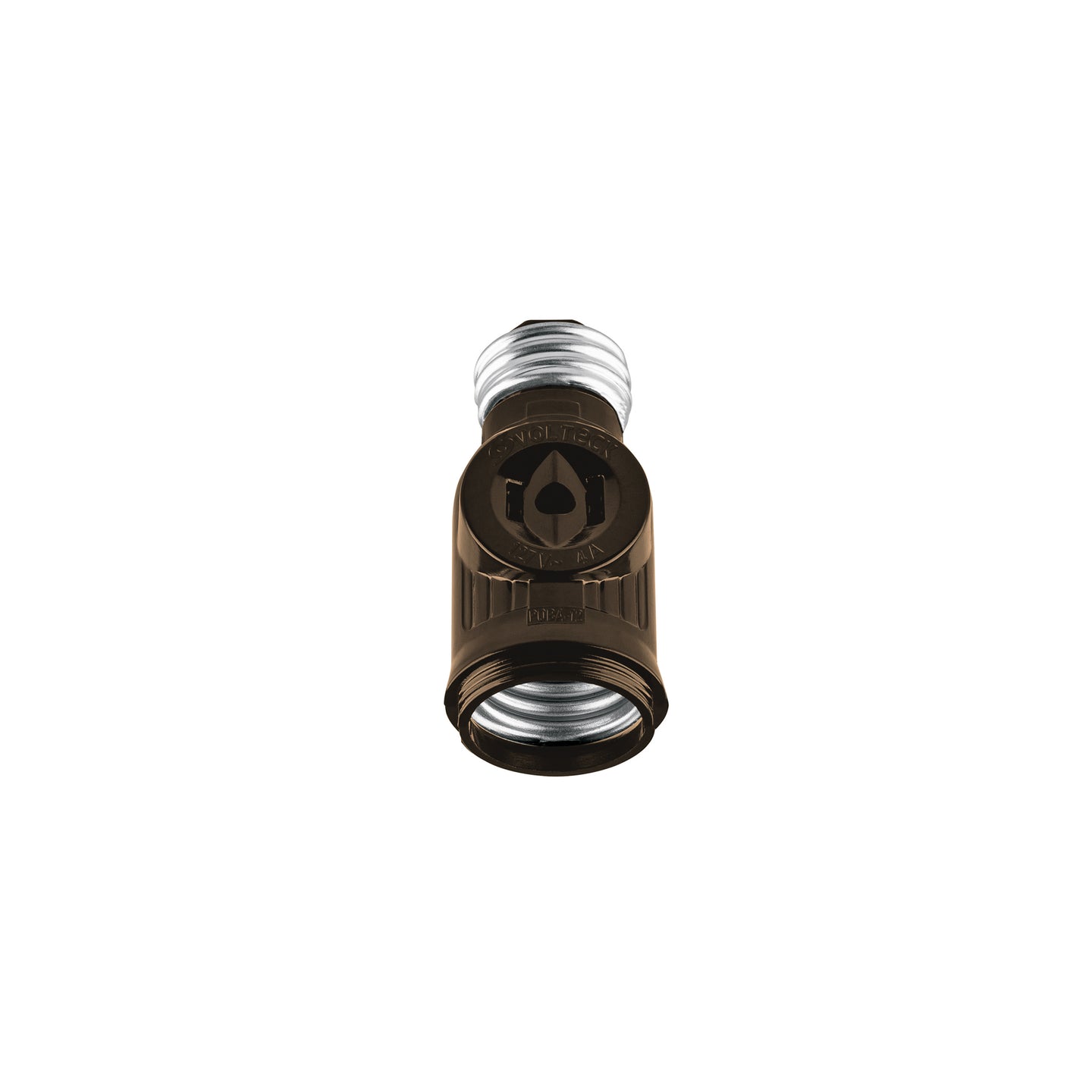 POBA-12 Portalámpara de baquelita, doble contacto, Volteck