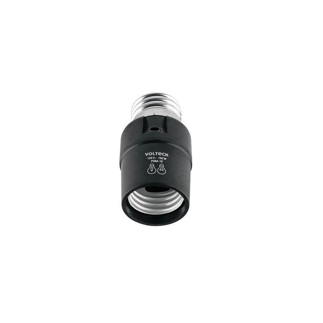POBA-19 Portalámpara de PVC, con sensor de luz, VOLTECK
