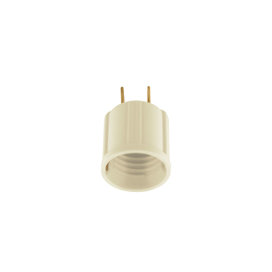 POBA-20 Portalámpara de baquelita, con adaptador, marfil, Volteck