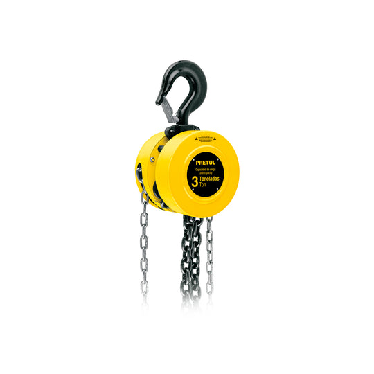POL-3P Polipasto de cadena de 3 ton, PRETUL