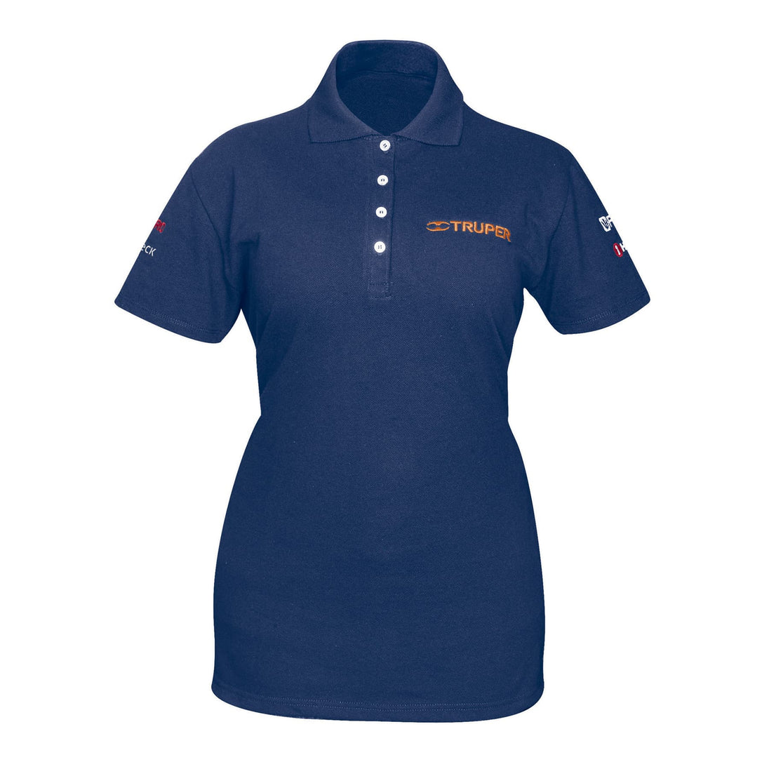 POL-AD-C Playera polo para mujer, azul, CH, Truper
