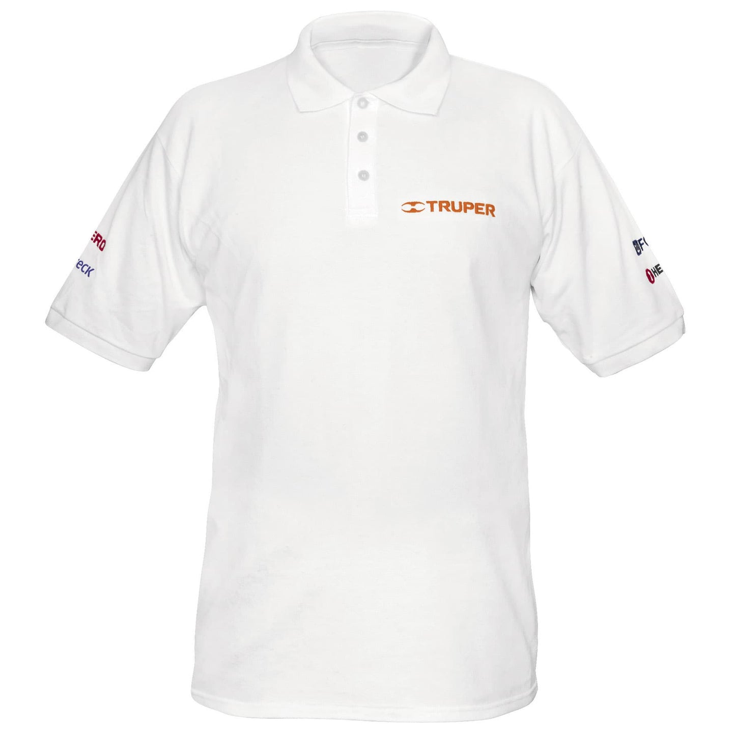 POL-BC-M Playera polo para hombre, blanca, M, Truper