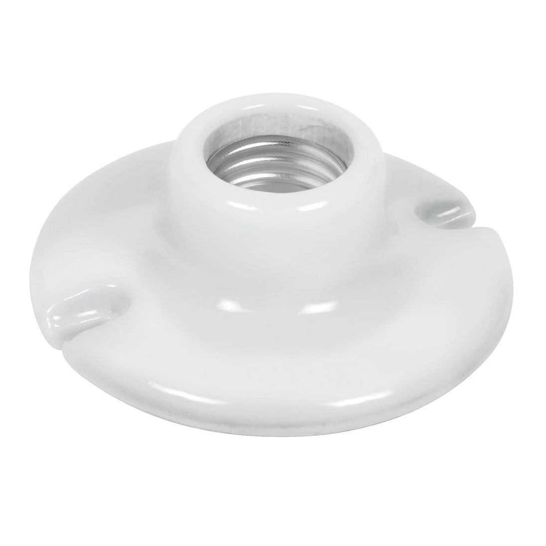 POPO-15 Portalámpara de porcelana, 3-1/2", redonda, Volteck