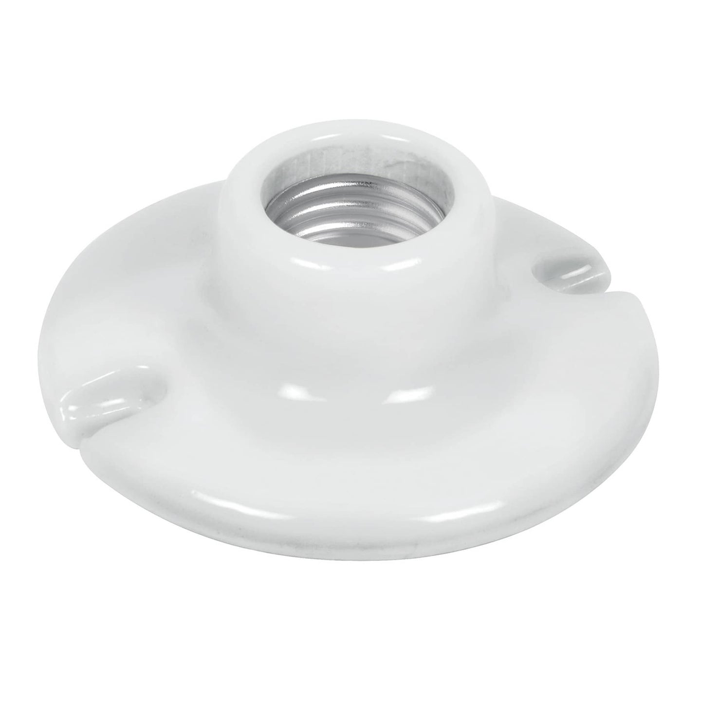 POPO-15 Portalámpara de porcelana, 3-1/2", redonda, Volteck