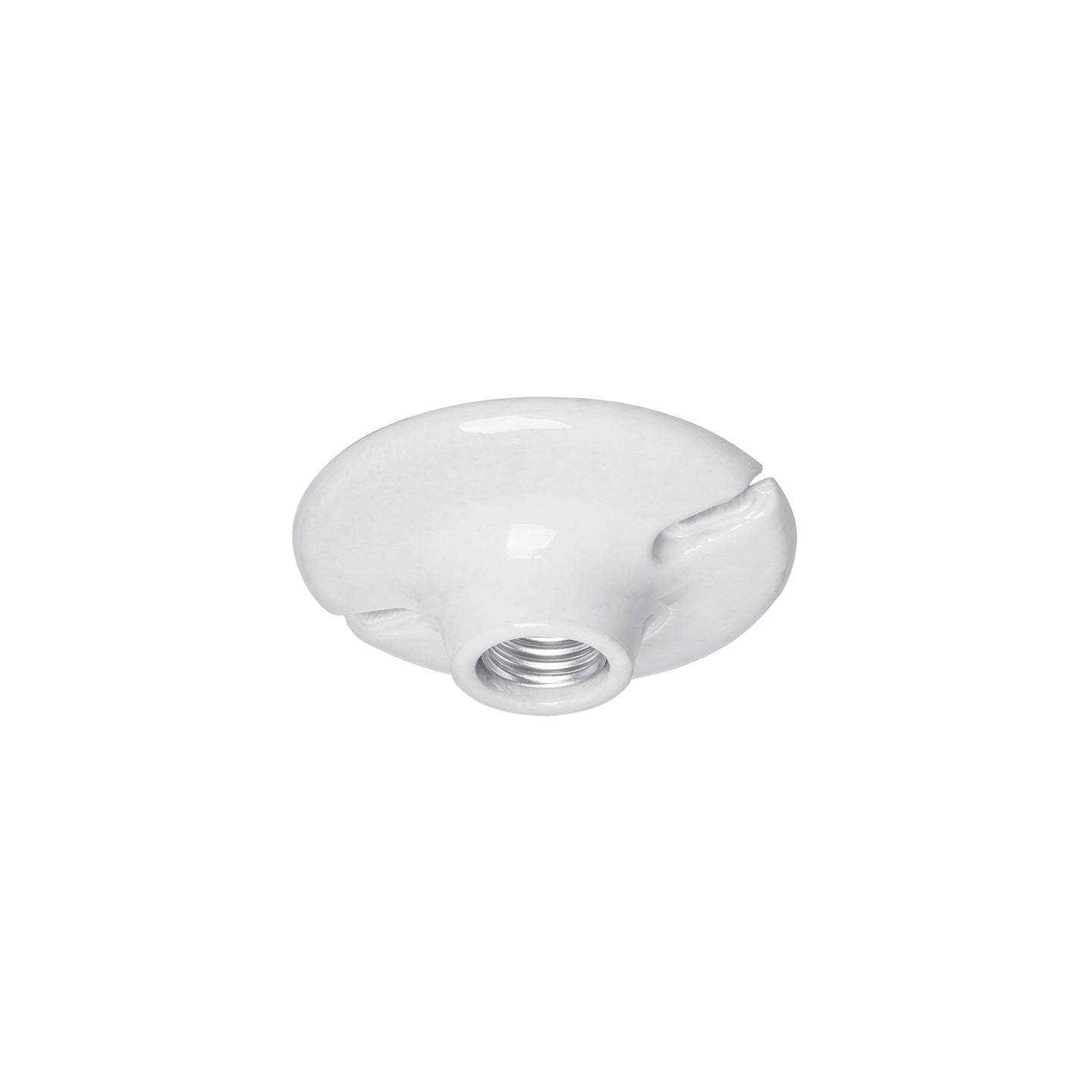 POPO-18 Portalámpara de porcelana, 4-1/2", redonda, Volteck