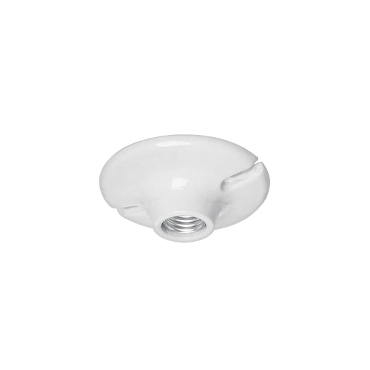 POPO-18 Portalámpara de porcelana, 4-1/2", redonda, Volteck