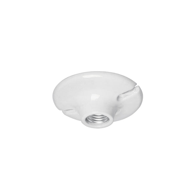 POPO-18G Portalámpara de porcelana, 4-1/2", redonda, a granel Volteck