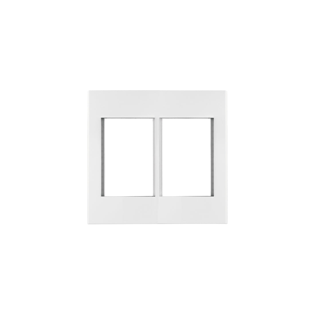 PP6M-EB Placa 2 ventanas, 6 módulos, línea Española, color blanco