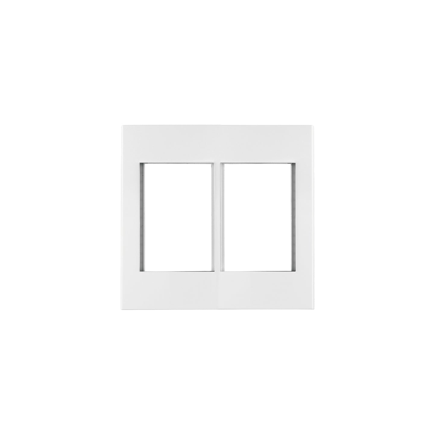 PP6M-EB Placa 2 ventanas, 6 módulos, línea Española, color blanco